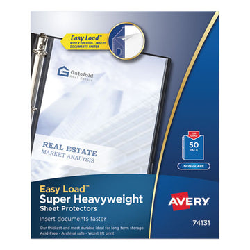 Avery® Top-load Poly Sheet Protectors, Super Heavy Gauge, Letter, Nonglare, 50-box freeshipping - TVN Wholesale